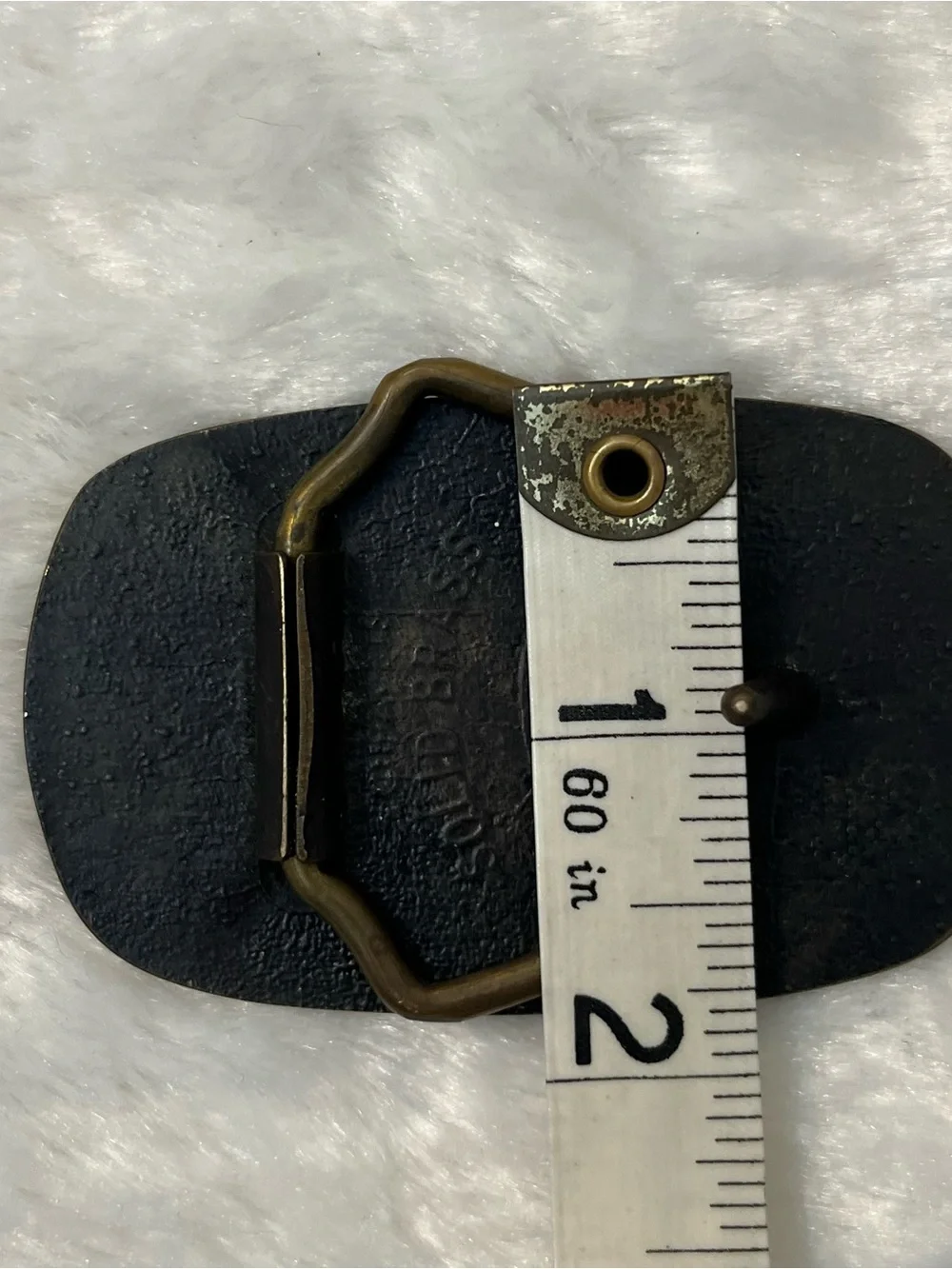 Vintage 70’s Tandem Solid Brass Belt Buckle Made In USA